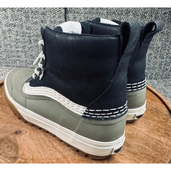 Vans Standard Mid Snow MTE Boots Size 7.5 US Mens Black & Green Weatherproof - Picture 6 of 11